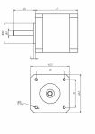 Шаговый двигатель NEMA 17 42HS48-1504A